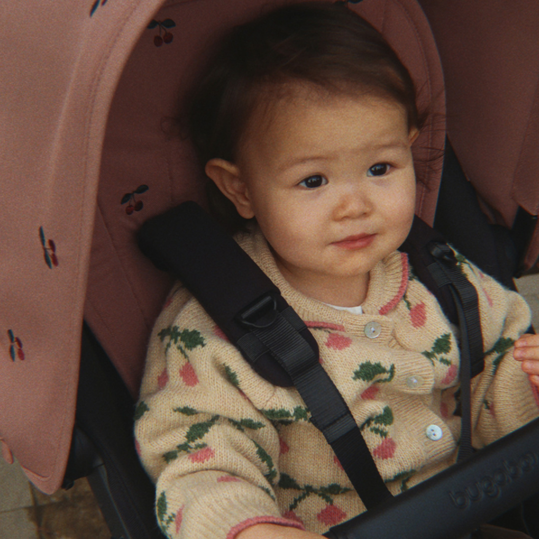 bugaboo butterfly and car seat Bugaboo x Konges Slojd Cherry Butterfly 2 Stroller - Dusty Pink by Bugaboo