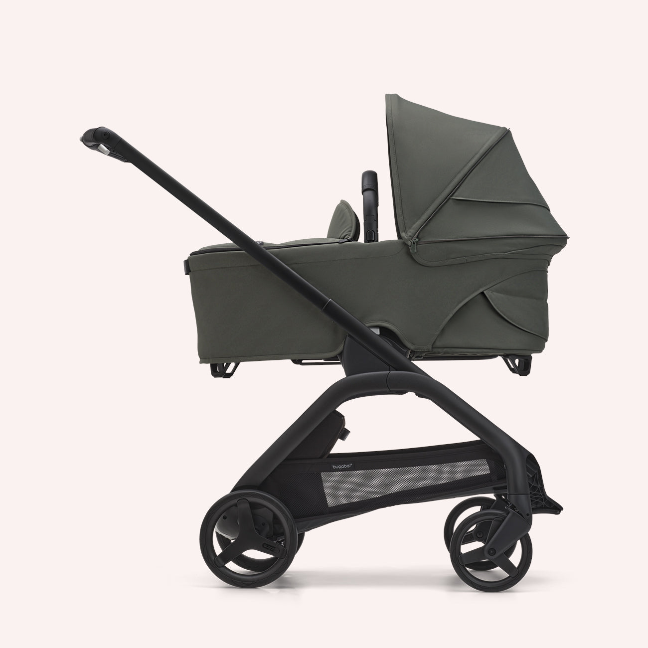 Bugaboo Dragonfly Bassinet and Seat Pram - Black/Forest Green