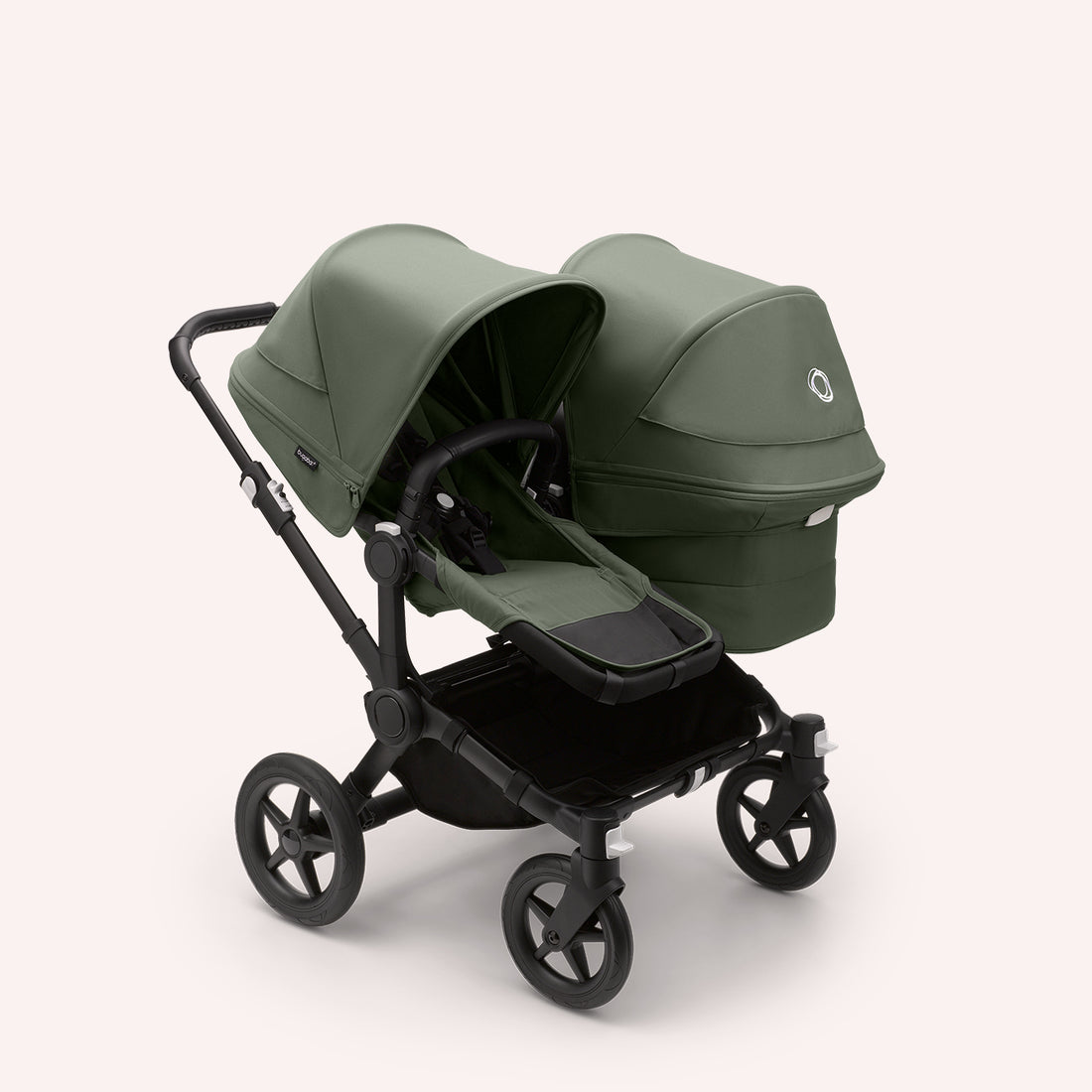 Bugaboo Donkey 5 Twin Bassinet and Seat Pram - Black/Forest Green