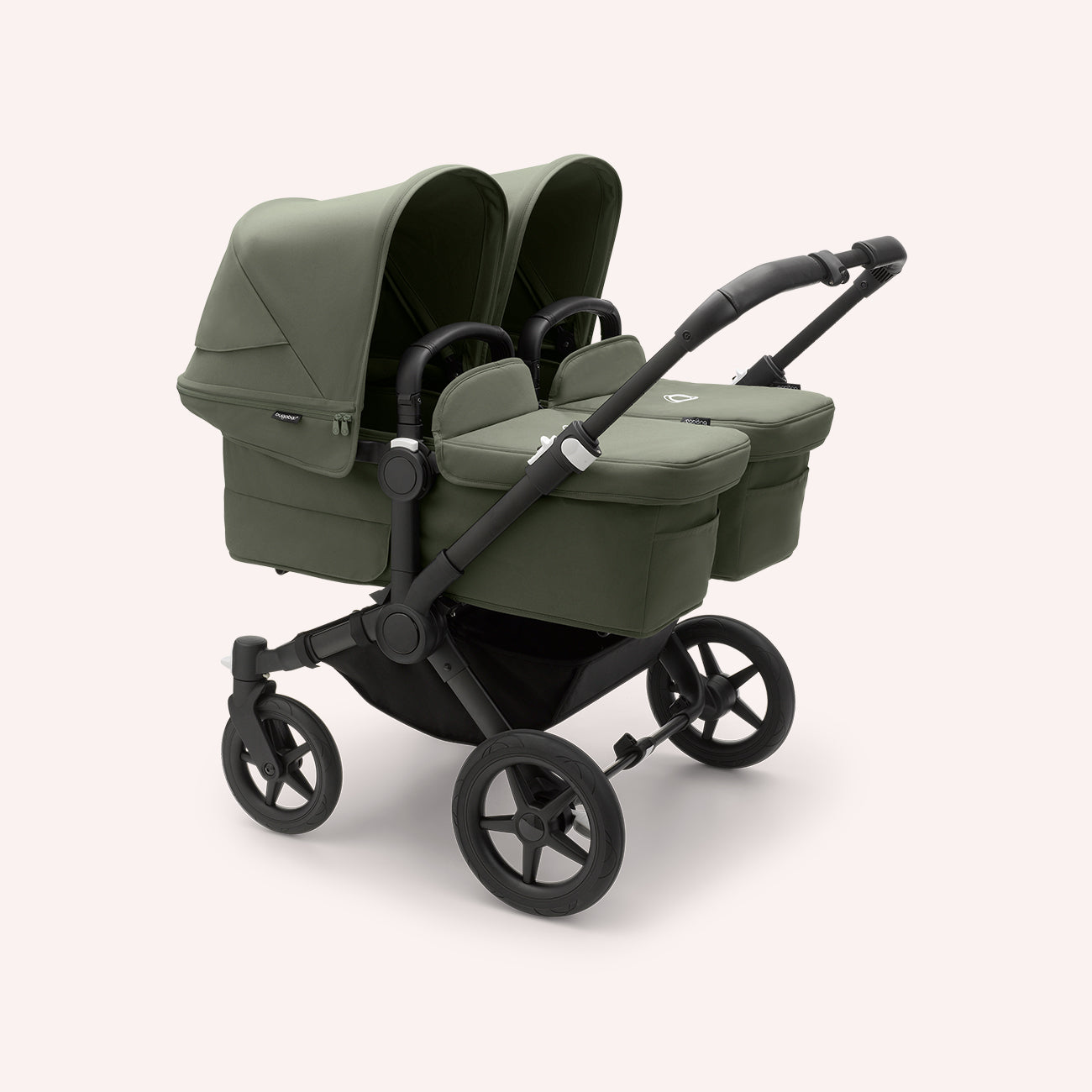 Bugaboo Donkey 5 Twin Bassinet and Seat Pram - Black/Forest Green