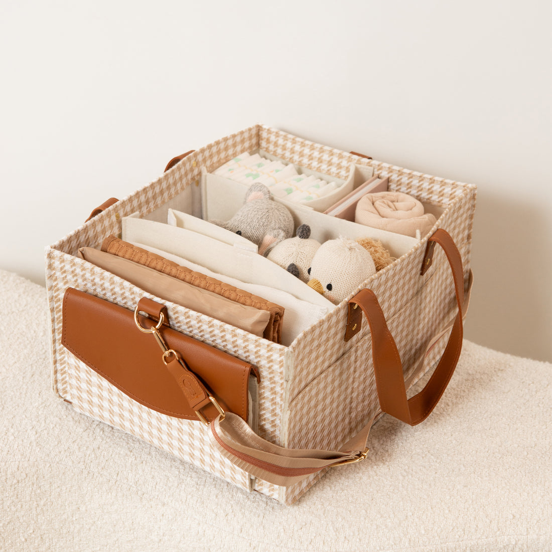 Bunnie Caddie - Houndstooth Tan