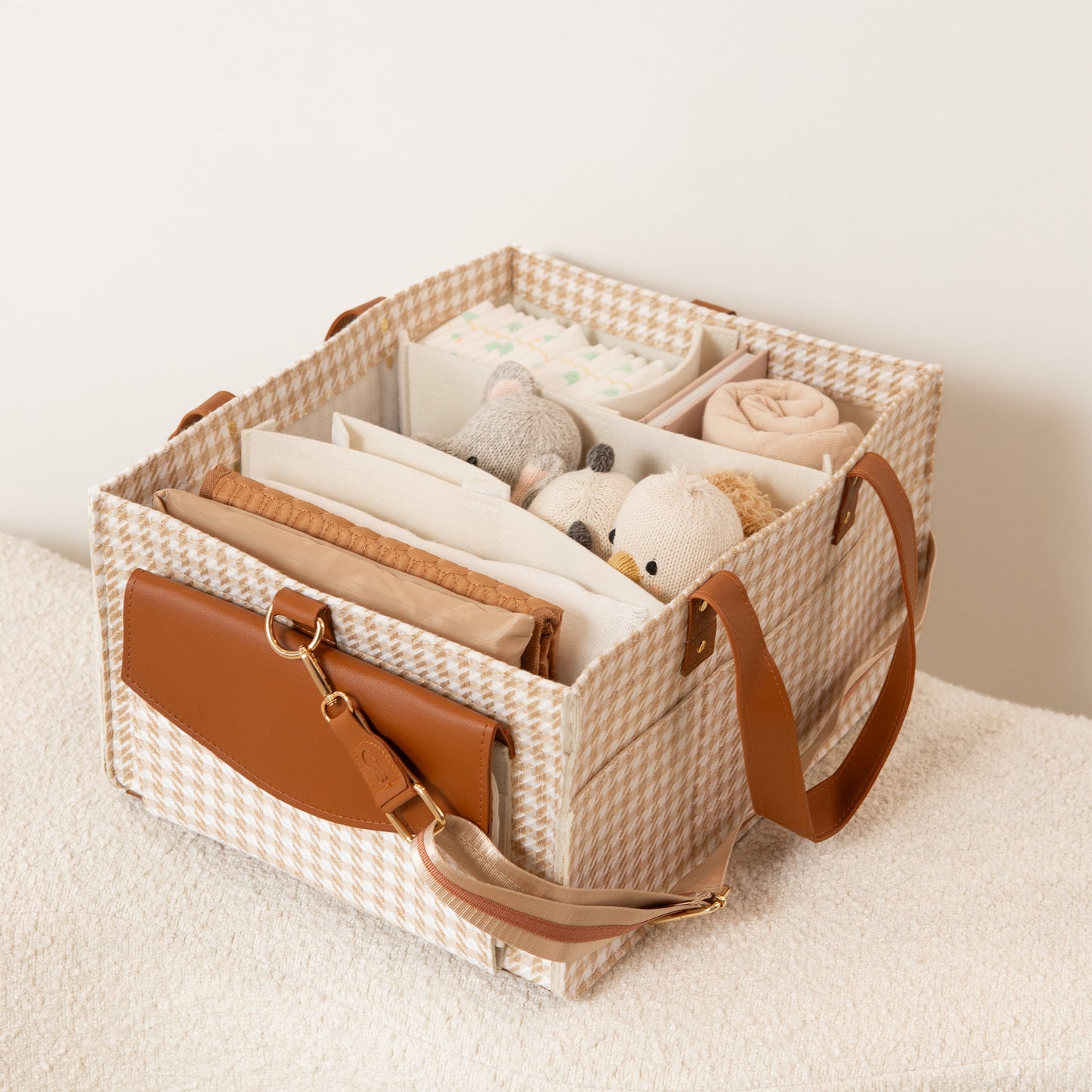 Bunnie Caddie - Houndstooth Tan