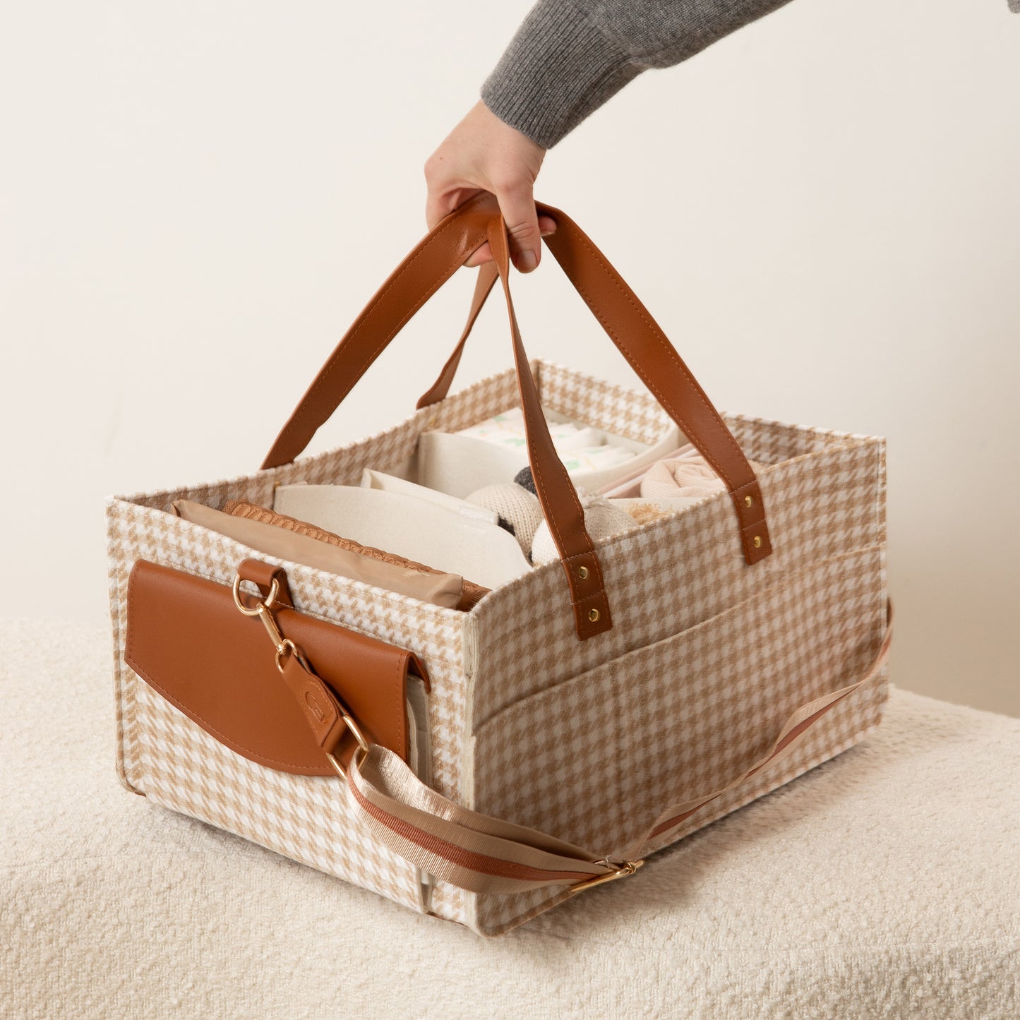 Bunnie Caddie - Houndstooth Tan