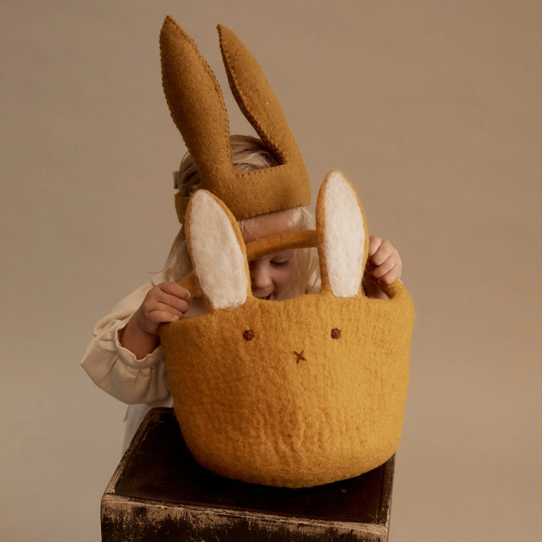 Bunny Basket - Mustard