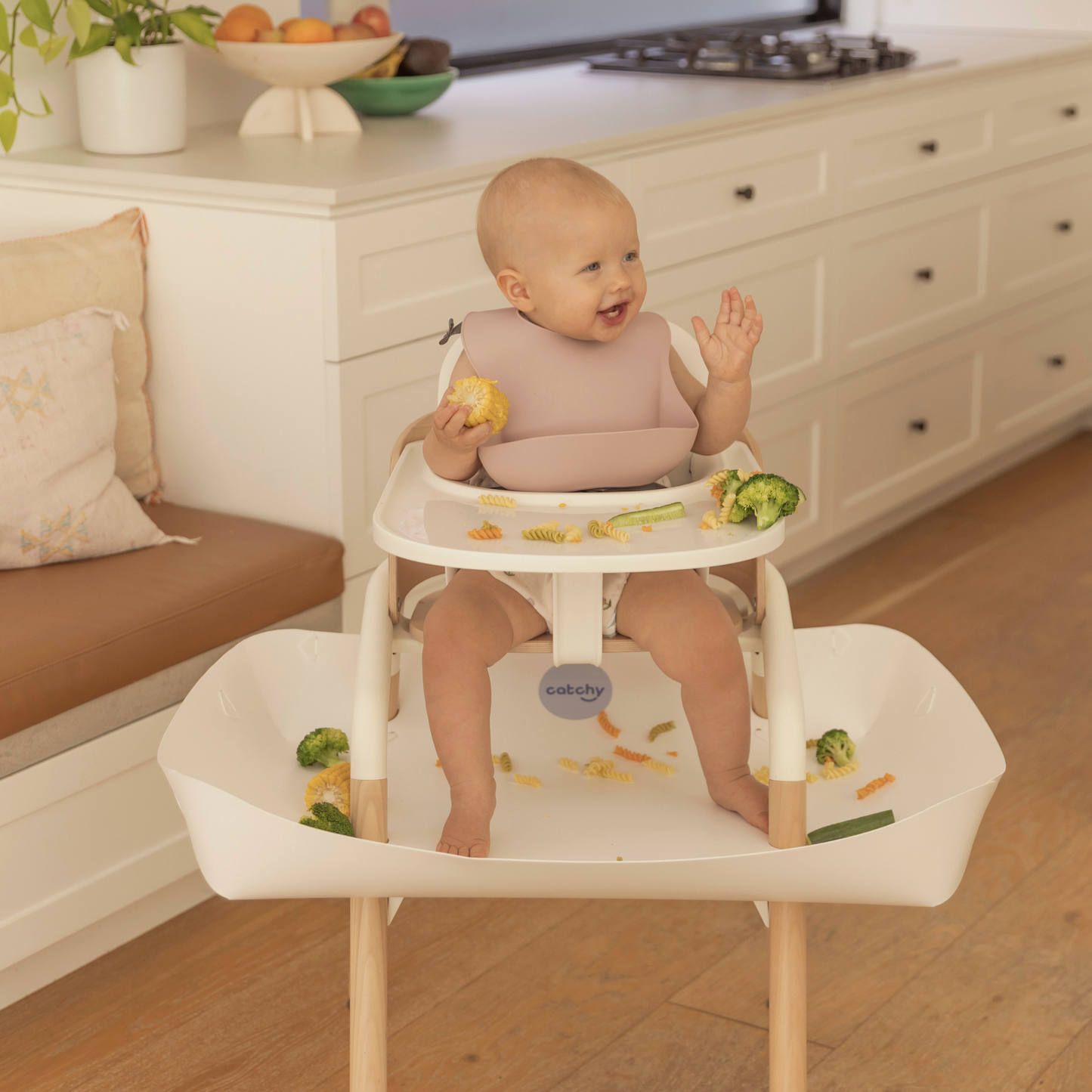 CATCHY - The Food Catcher for High Chairs - White