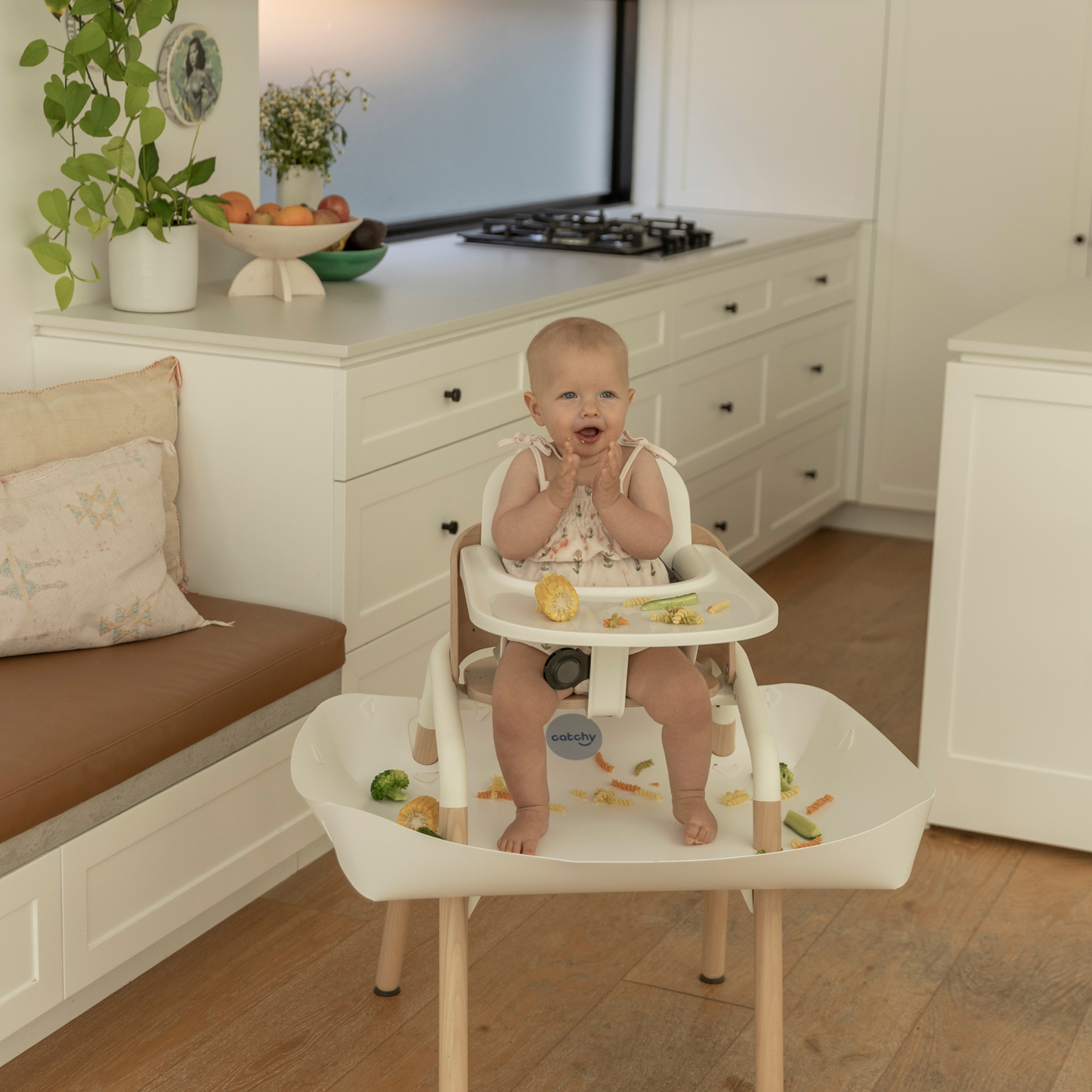 CATCHY - The Food Catcher for High Chairs - White