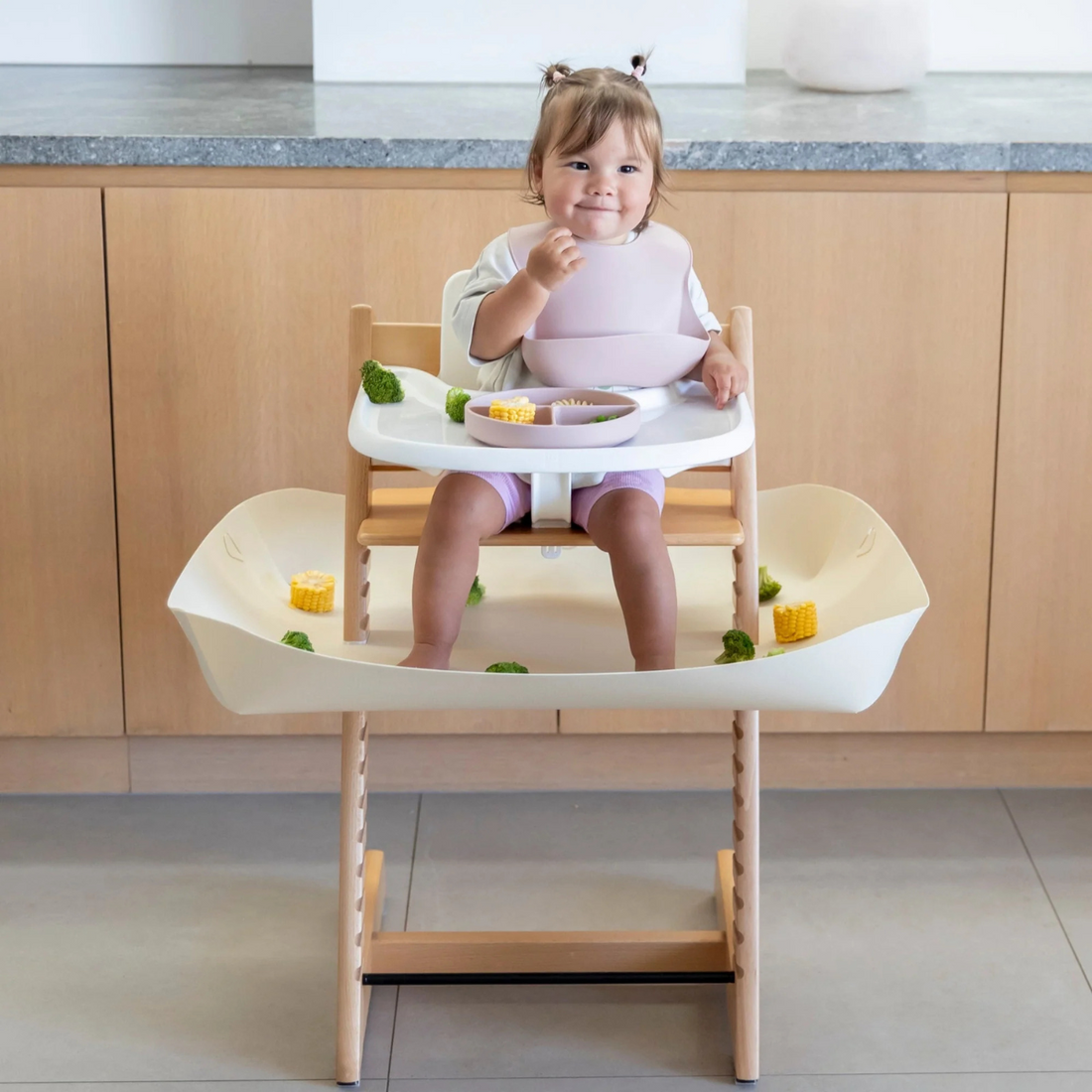 stokke tripp trapp mess catcher CATCHY - The Food Catcher for High Chairs - Sandstone by Catchy
