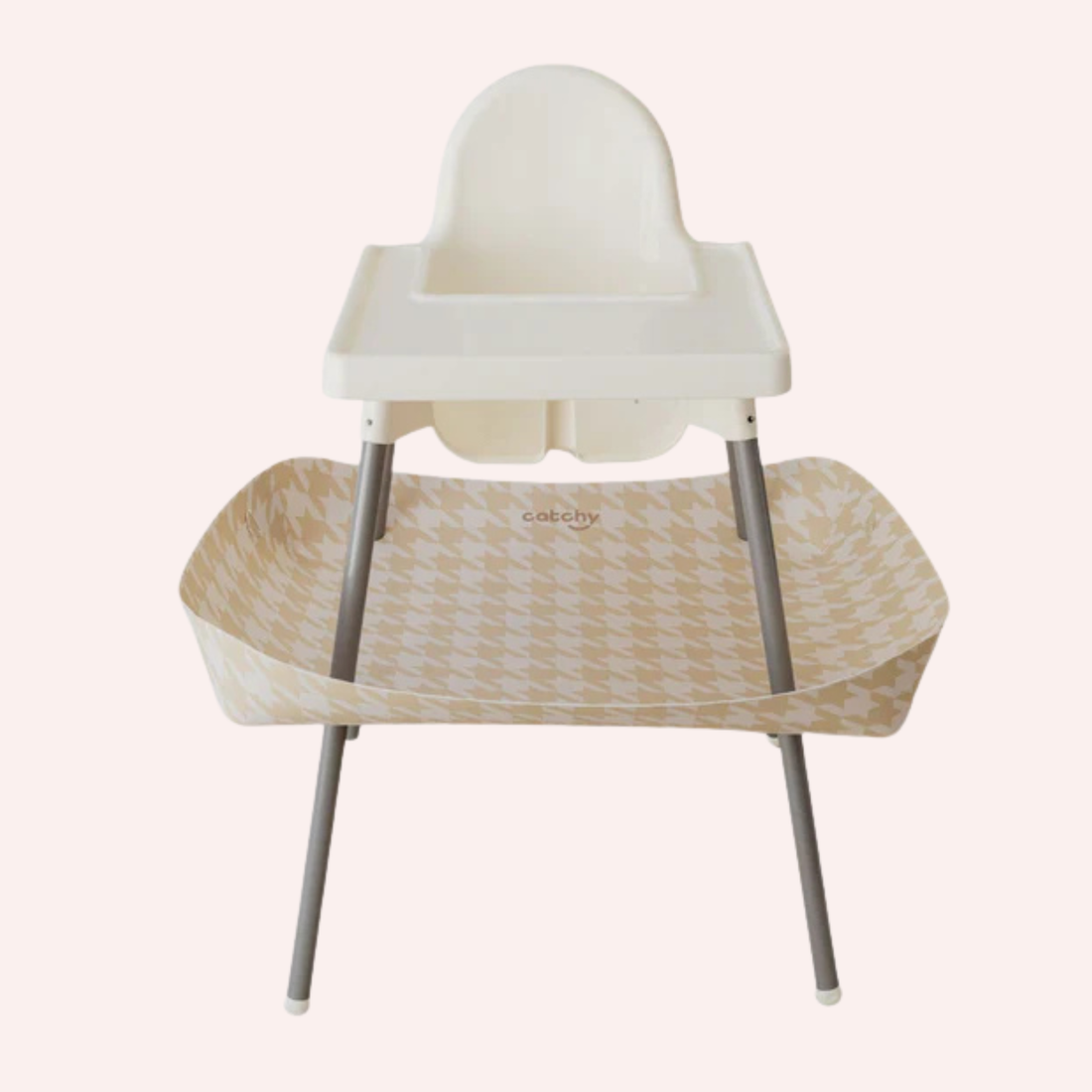 CATCHY - The Food Catcher for High Chairs - Almond Houndstooth