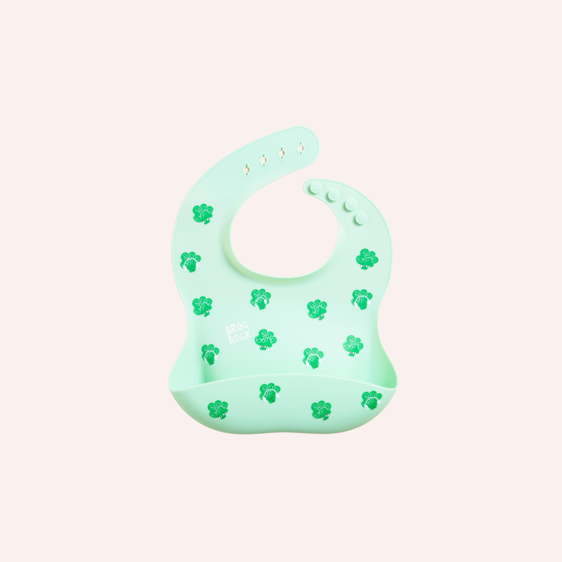 Catch-It Silicone Bib - Broc Rock Green