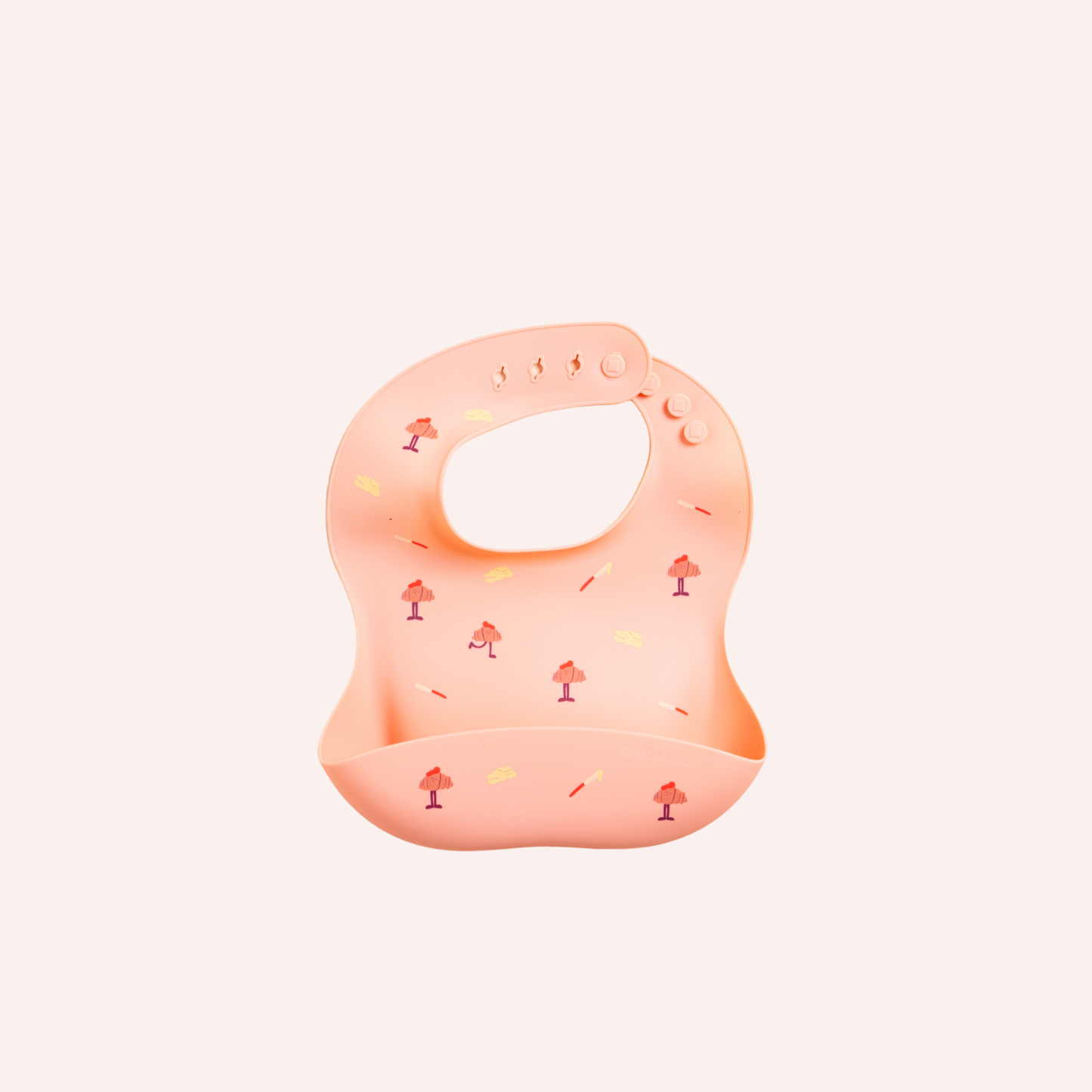 Fun Firsts Feeding Set Silicone - Croissant Peach