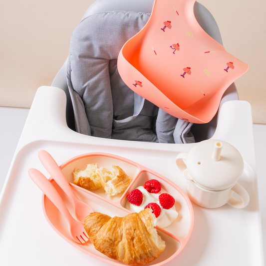 Fun Firsts Silicone Suction Divider Plate - Periwinkle Peach