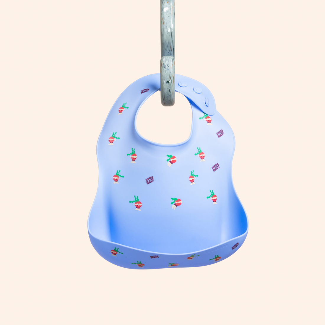 Catch-It Silicone Bib - Super Rad Periwinkle Blue