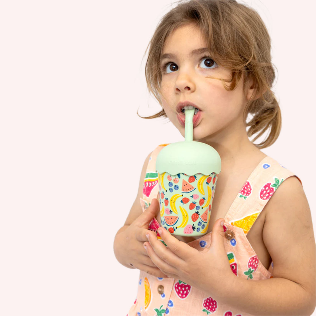 Mini Smoothie Cup & Straw - Happy Fruits