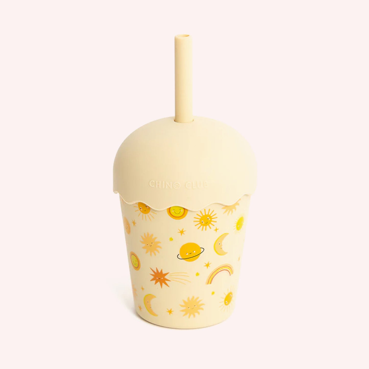 Mini Smoothie Cup & Straw - Sun