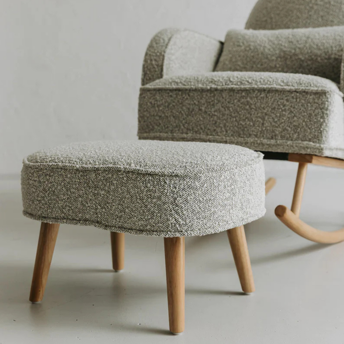 Cloud Rocker & Ottoman - Ash Grey