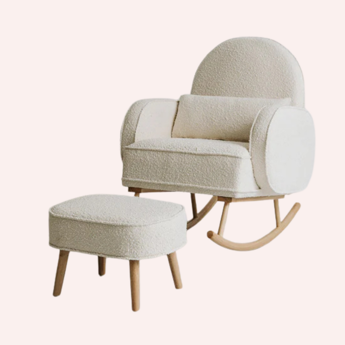 Cloud Rocker & Ottoman - Cream