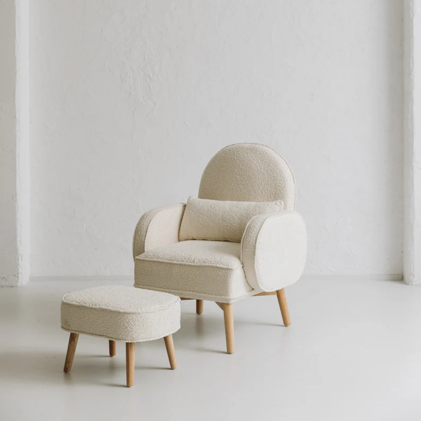 Cloud Rocker & Ottoman - Cream