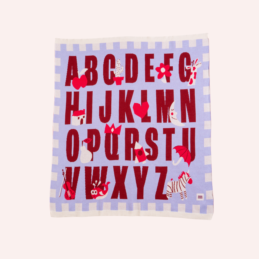 Cosy Baby Blanket - ABC Lilac