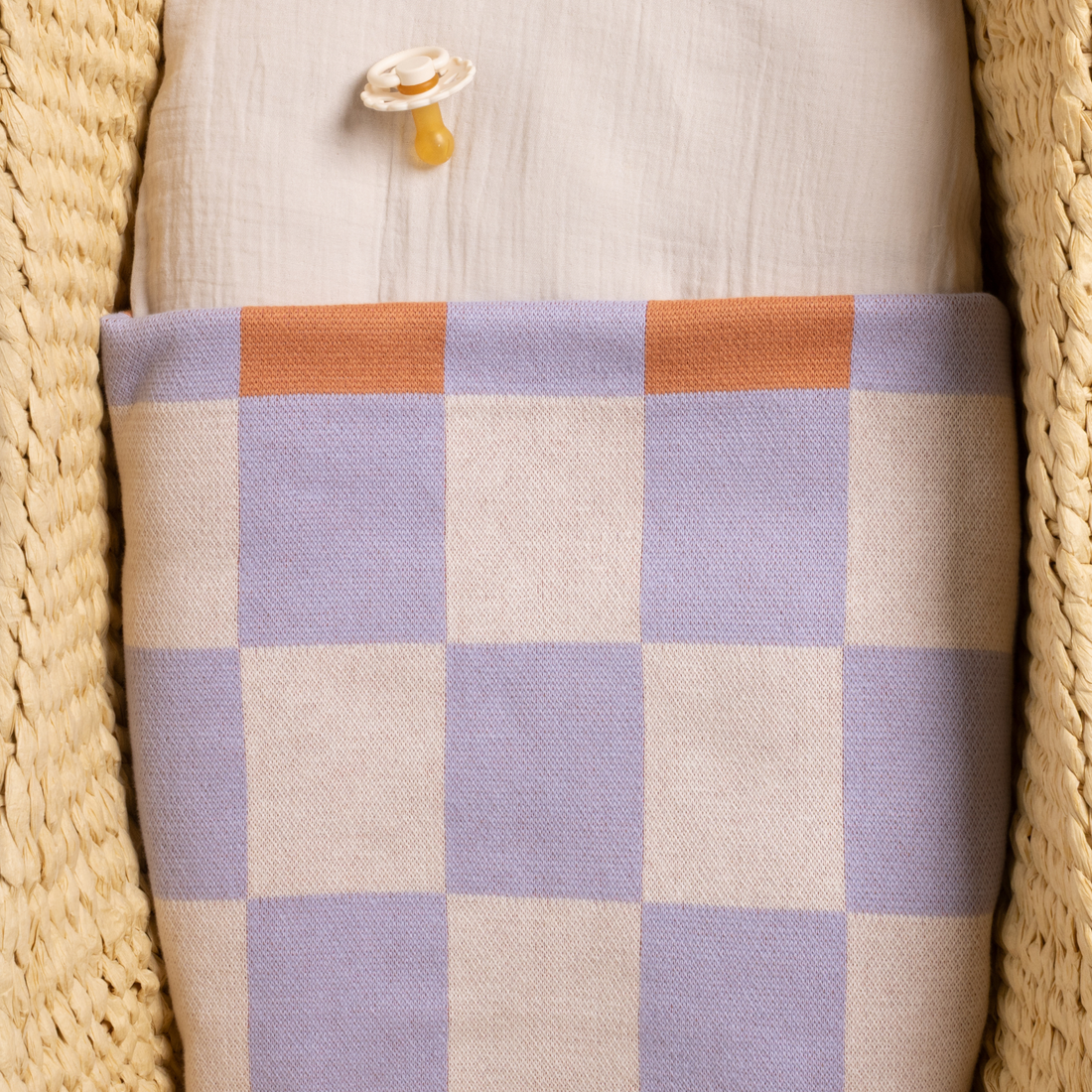 Cosy Baby Blanket - Check Berry