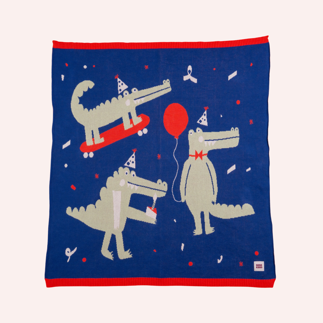 Cosy Baby Blanket - Crocodile Party