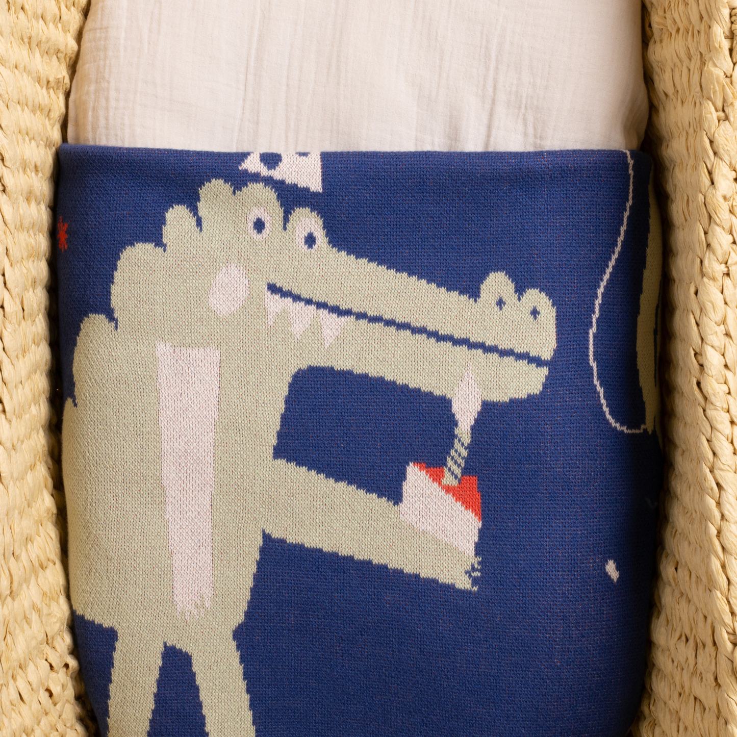 Cosy Baby Blanket - Crocodile Party