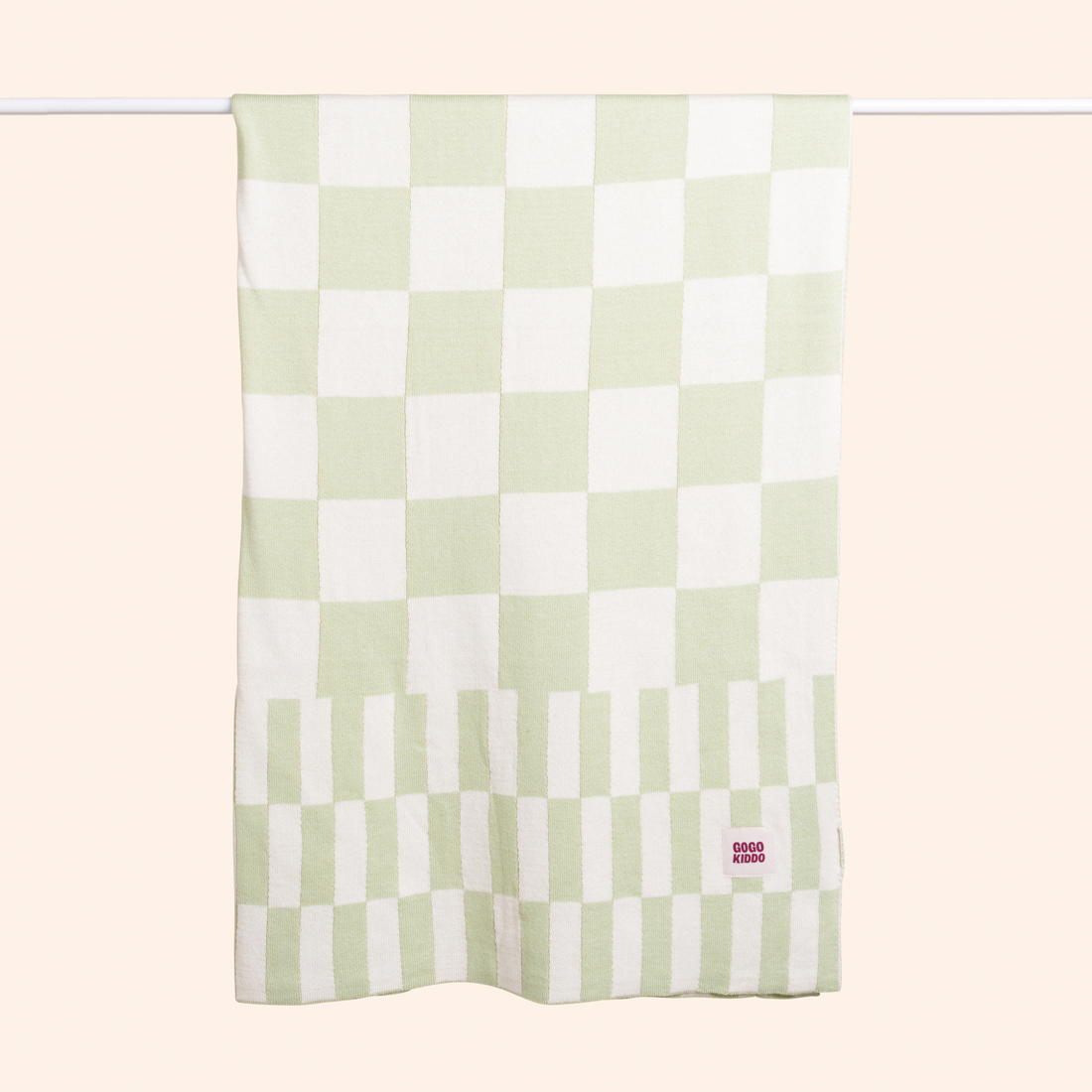 Cosy Baby Blanket - Tri-Check Sage