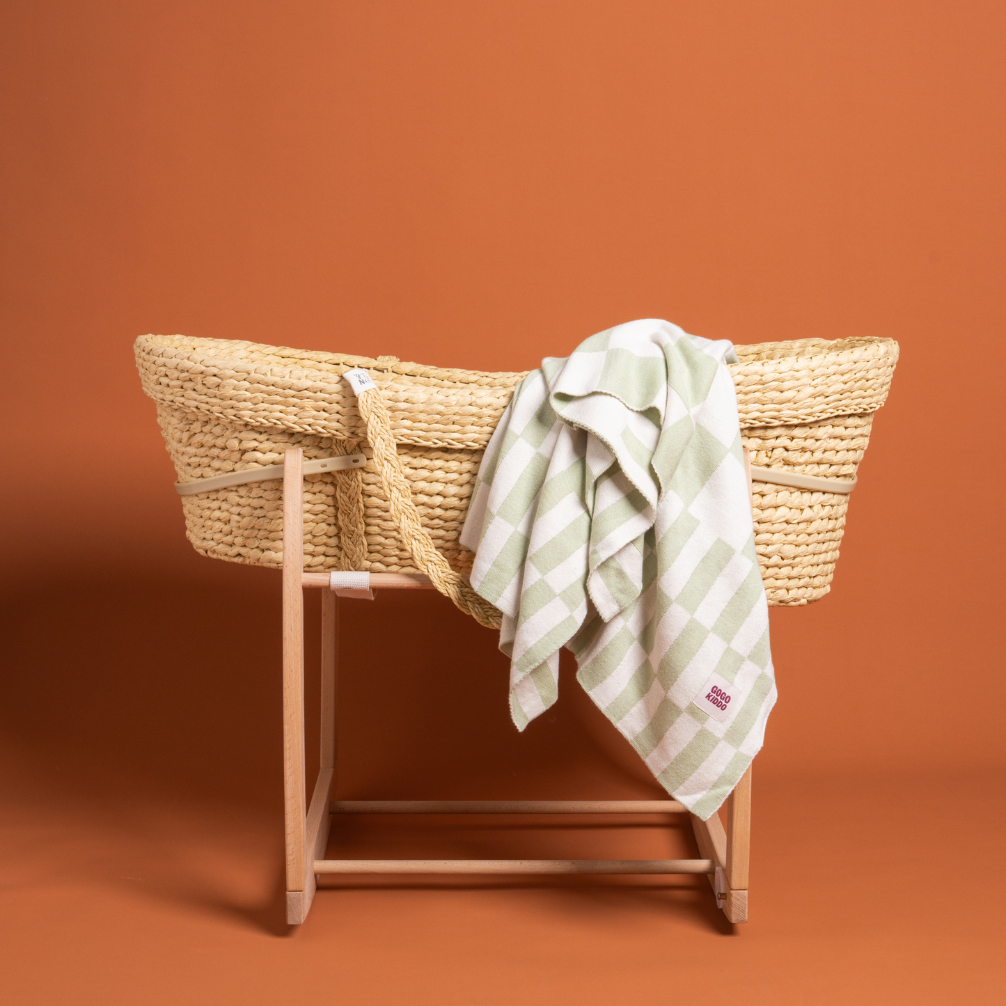 Cosy Baby Blanket - Tri-Check Sage