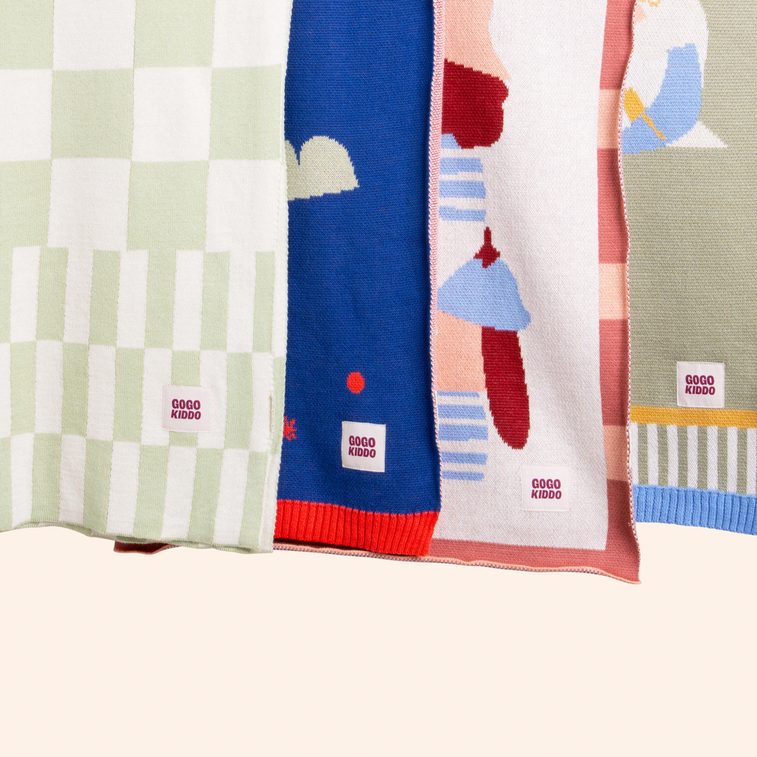 Cosy Baby Blanket - Tri-Check Sage