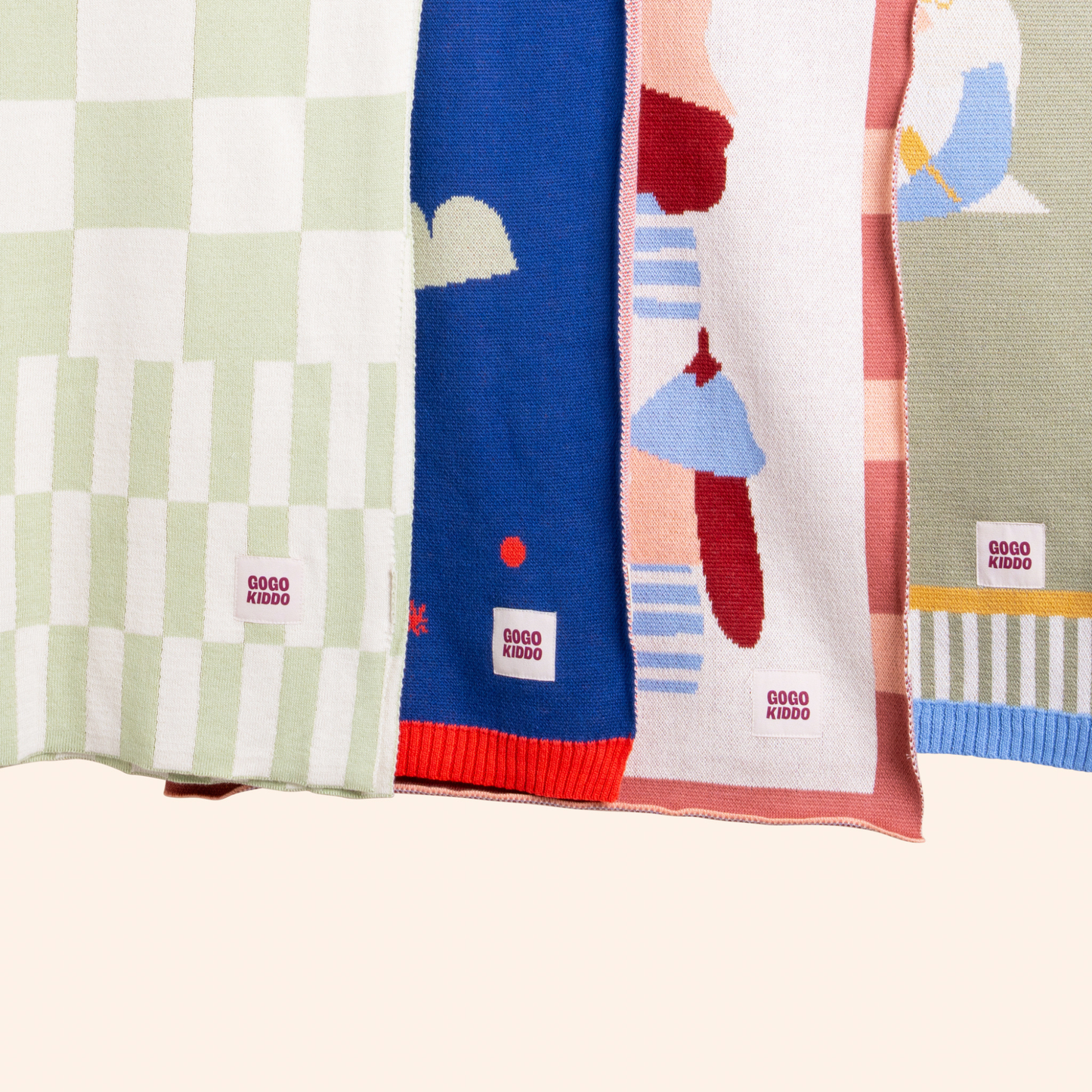 Cosy Baby Blanket - Tri-Check Sage