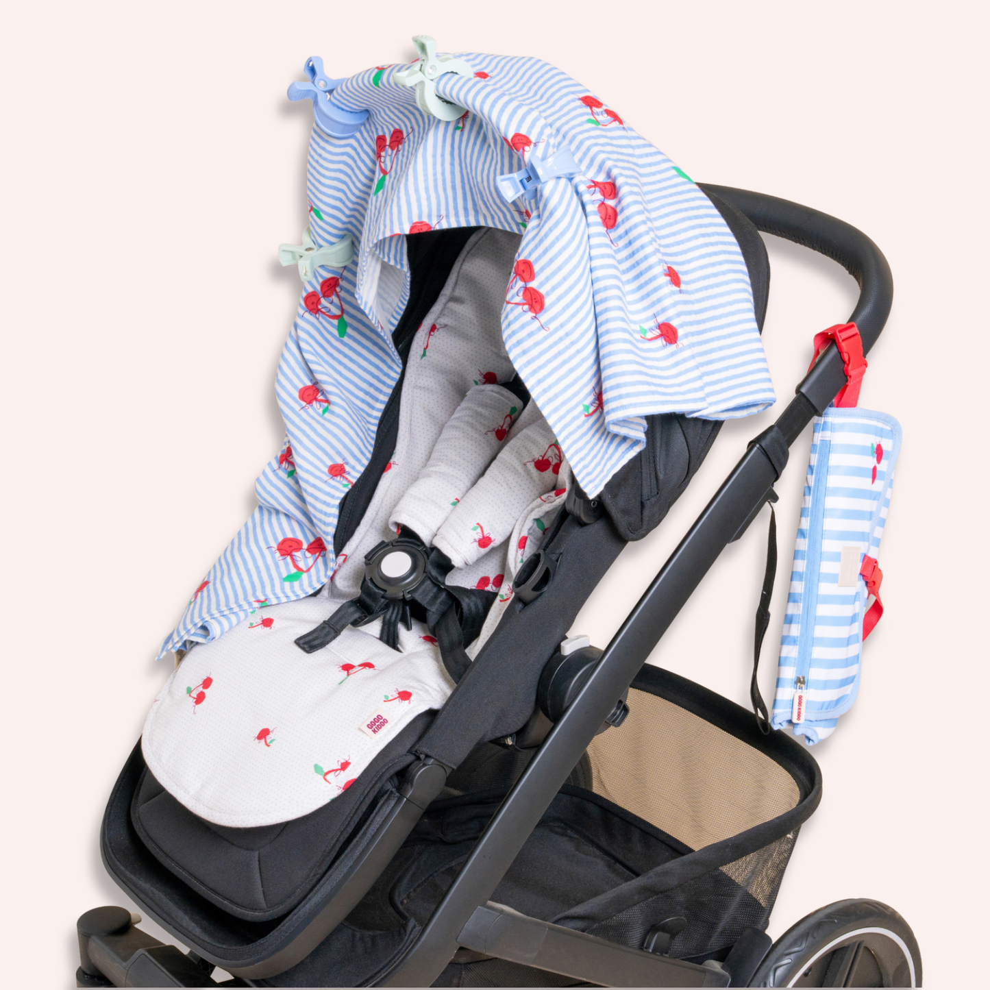 Light and Breathable Muslin Swaddle Duo - Cherry Chic