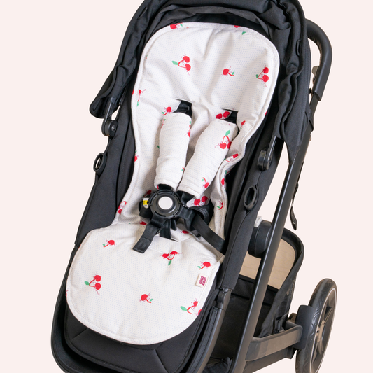 Cosy Pram Liner and Harness Protector - Cherry Chic