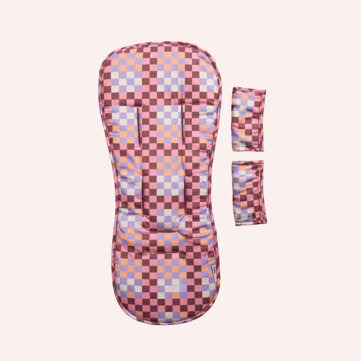 Cosy Pram Liner and Harness Protector - Pink Check