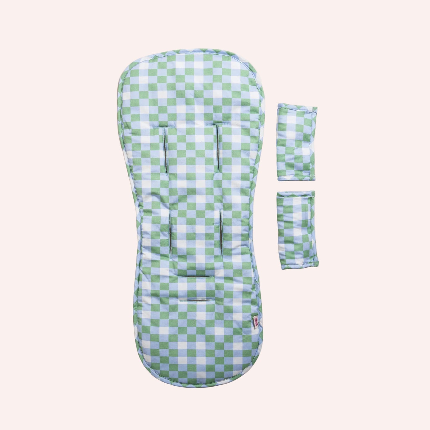 Cosy Pram Liner and Harness Protector  - Sage Green Check