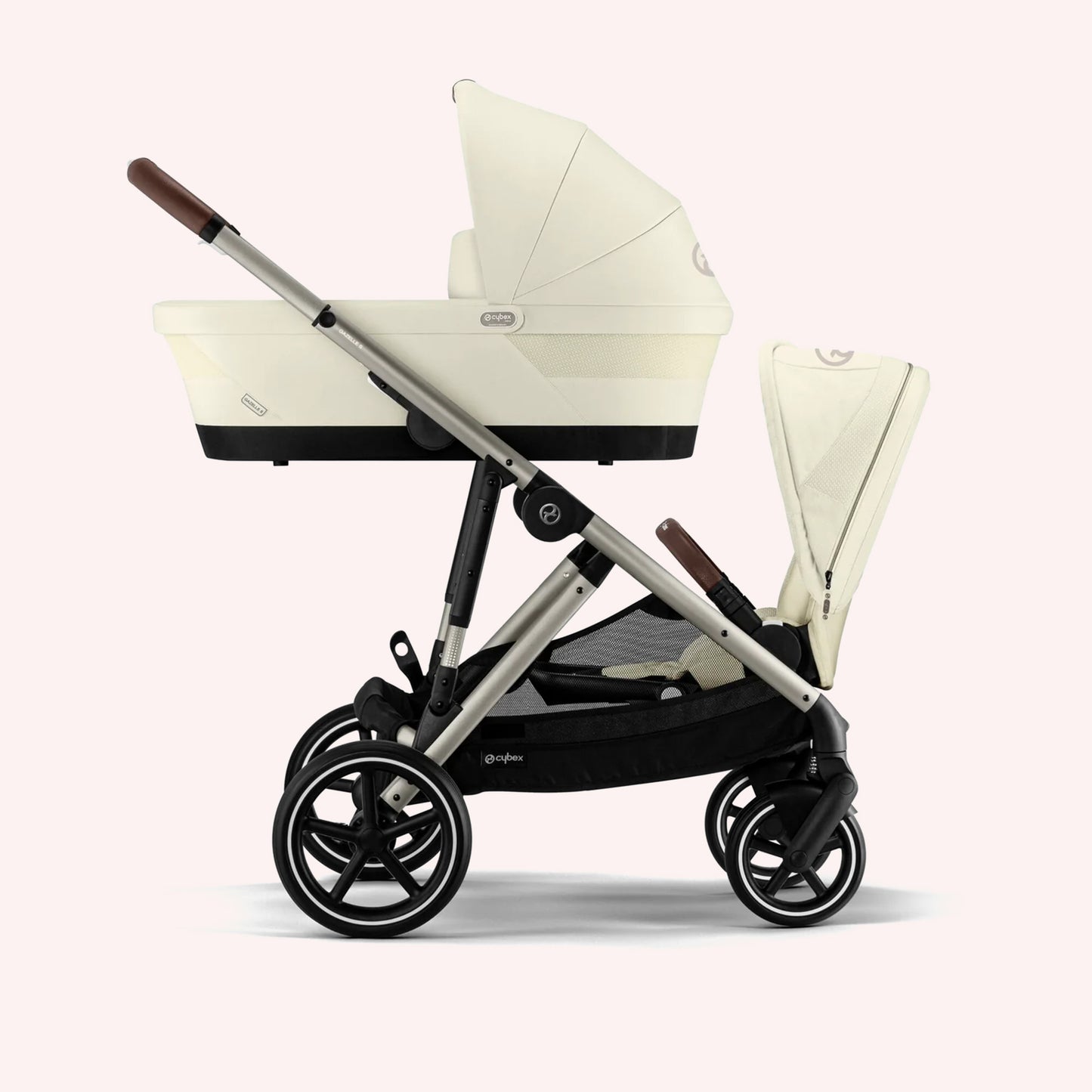 Cybex Gazelle S Bassinet and Seat Pram - Seashell Beige