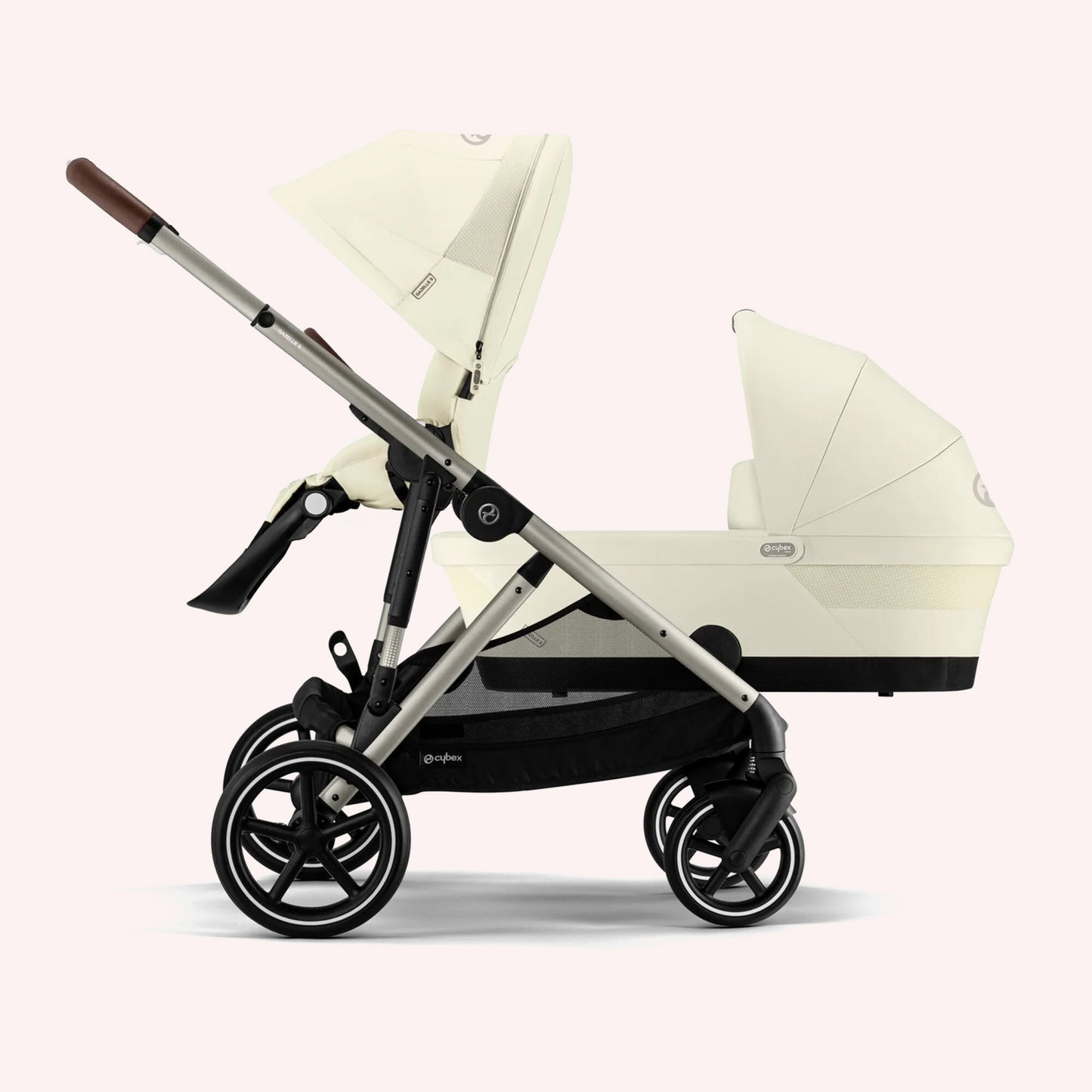 Cybex Gazelle S Bassinet and Seat Pram - Seashell Beige