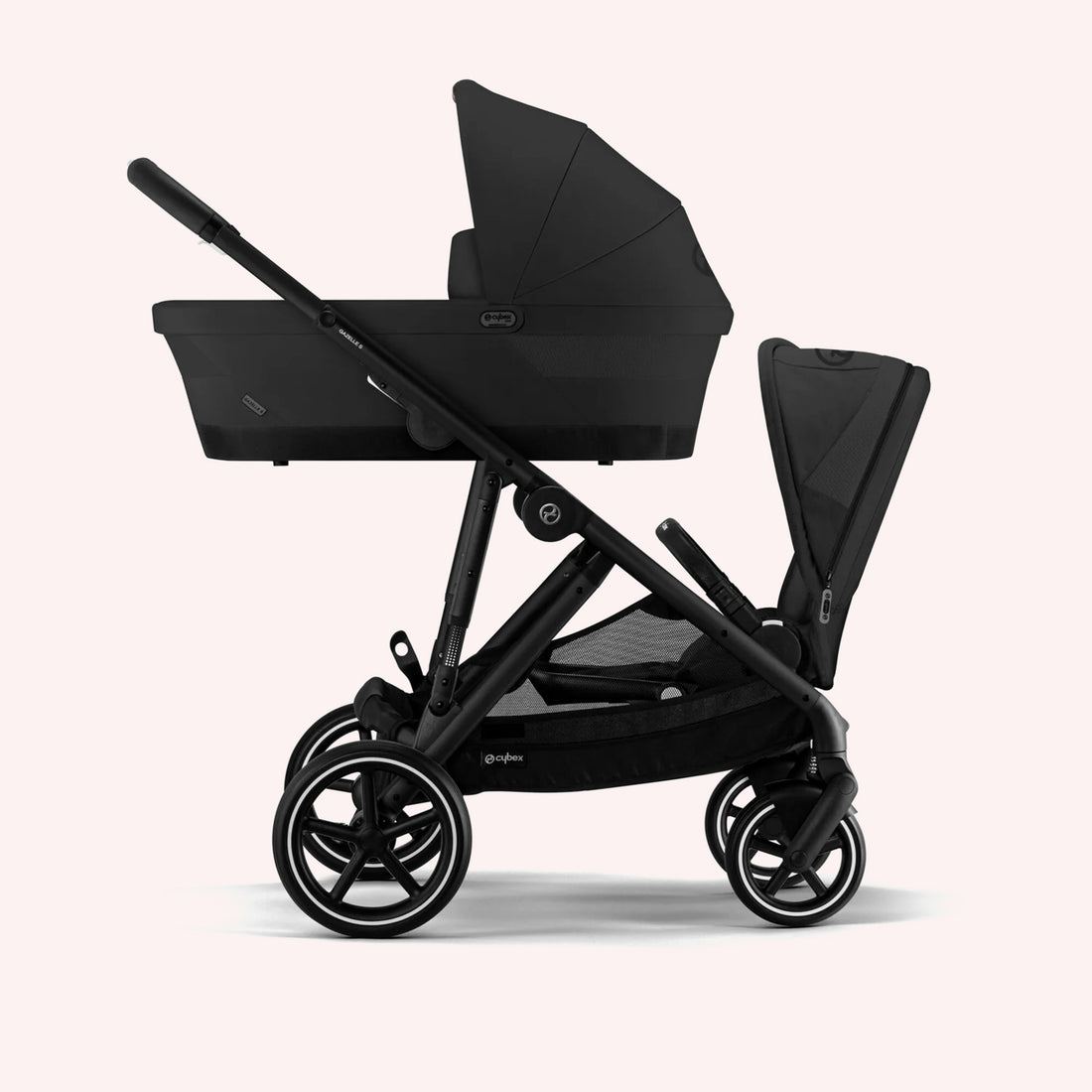 Cybex Gazelle S Bassinet and Seat Pram - Moon Black