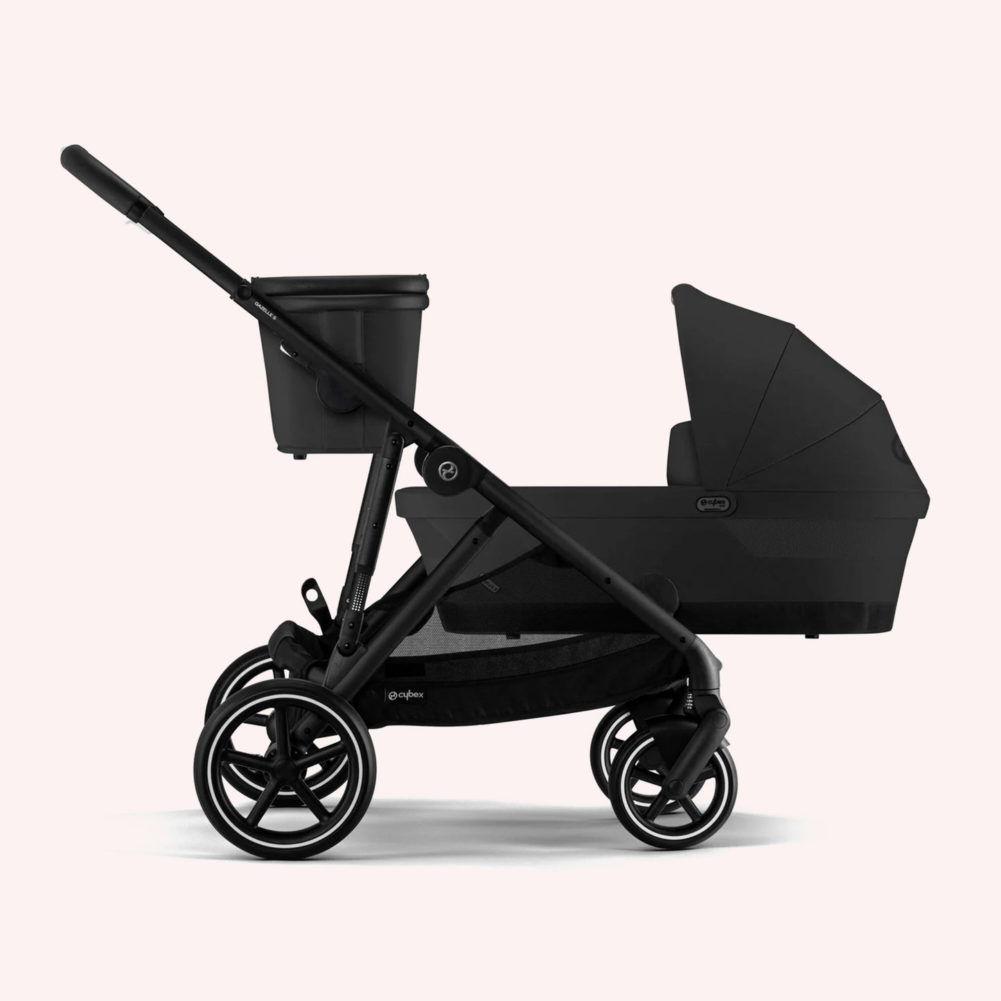 Cybex Gazelle S Bassinet and Seat Pram - Moon Black