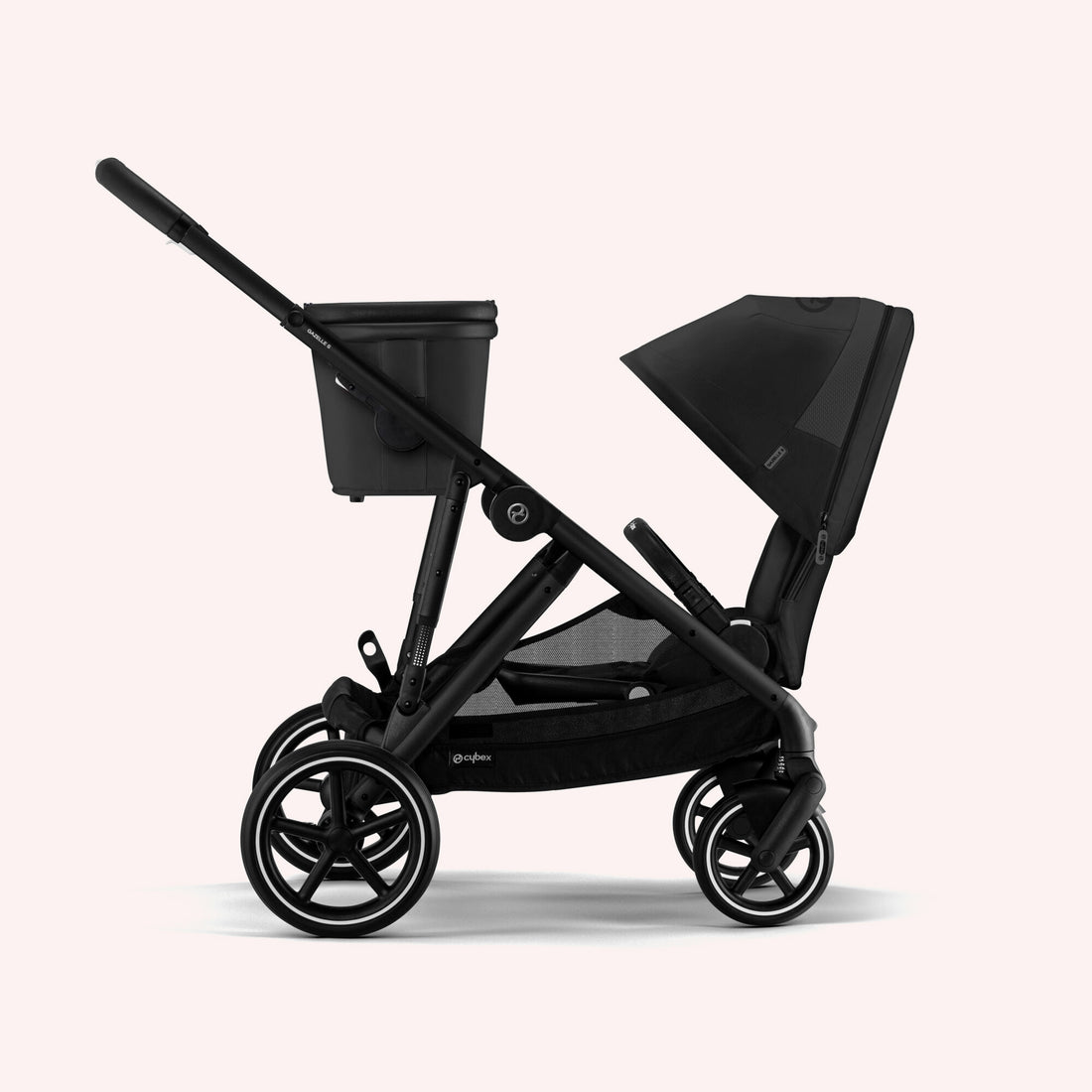 Cybex Gazelle S Bassinet and Seat Pram - Moon Black