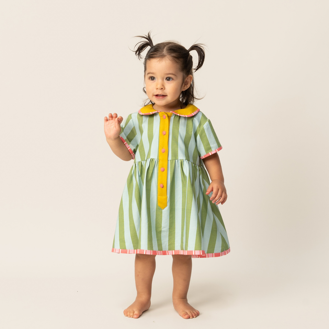 Button Dress - Minty