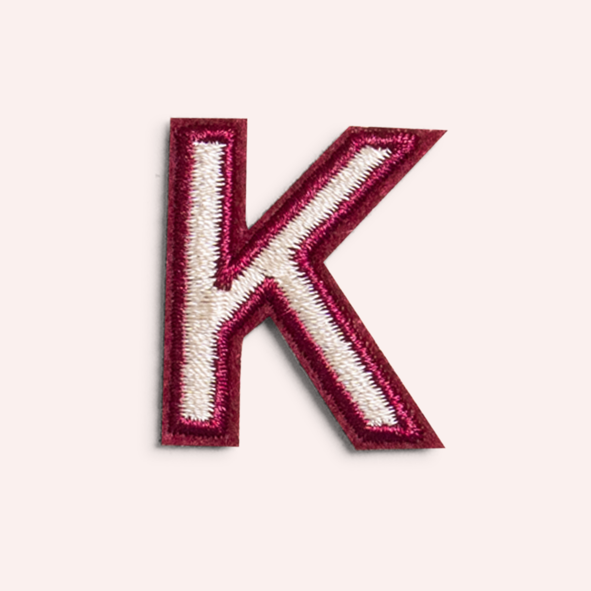 Decorative Iron-On Patch - Oat/Deep Berry