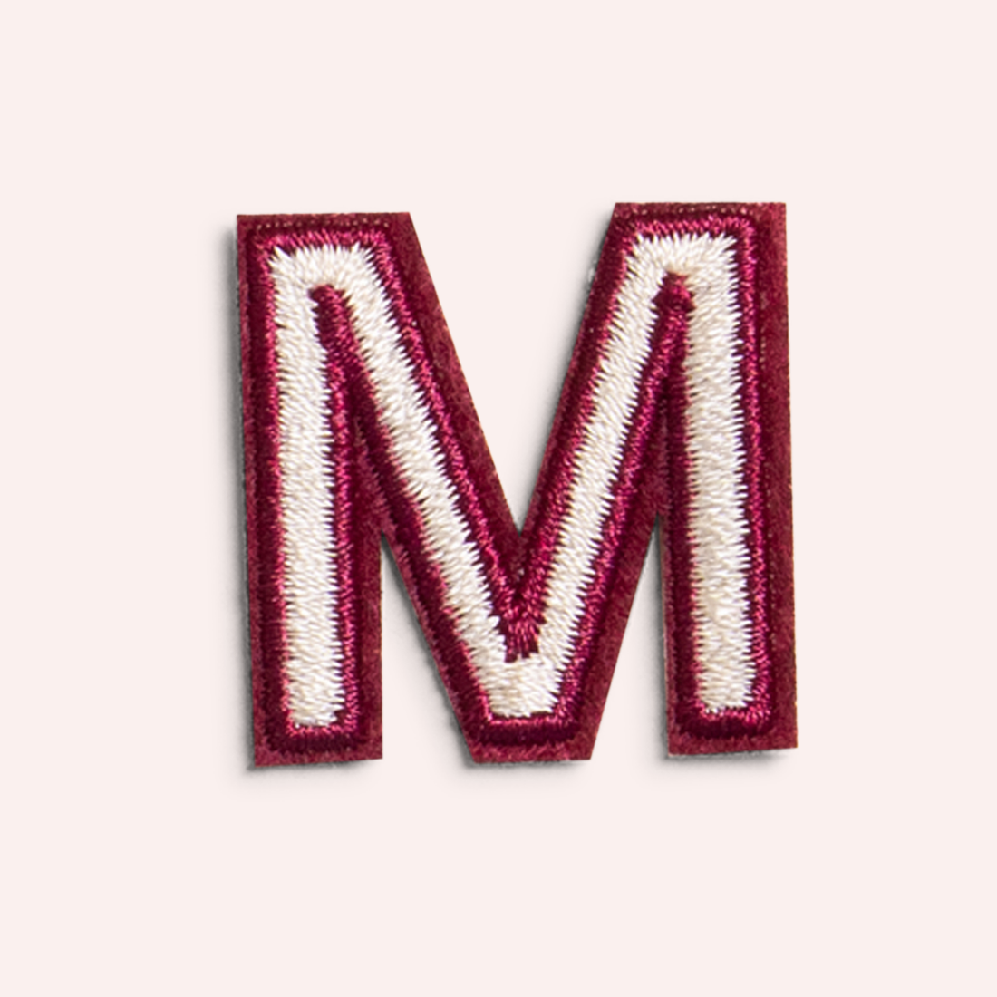 Decorative Iron-On Patch - Oat/Deep Berry