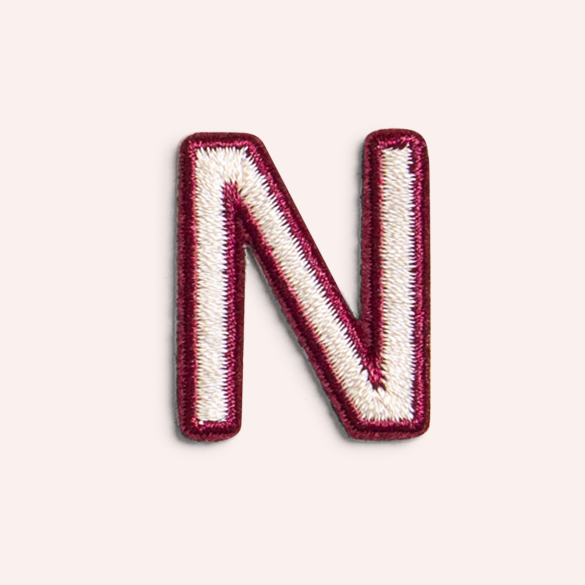 Decorative Iron-On Patch - Oat/Deep Berry