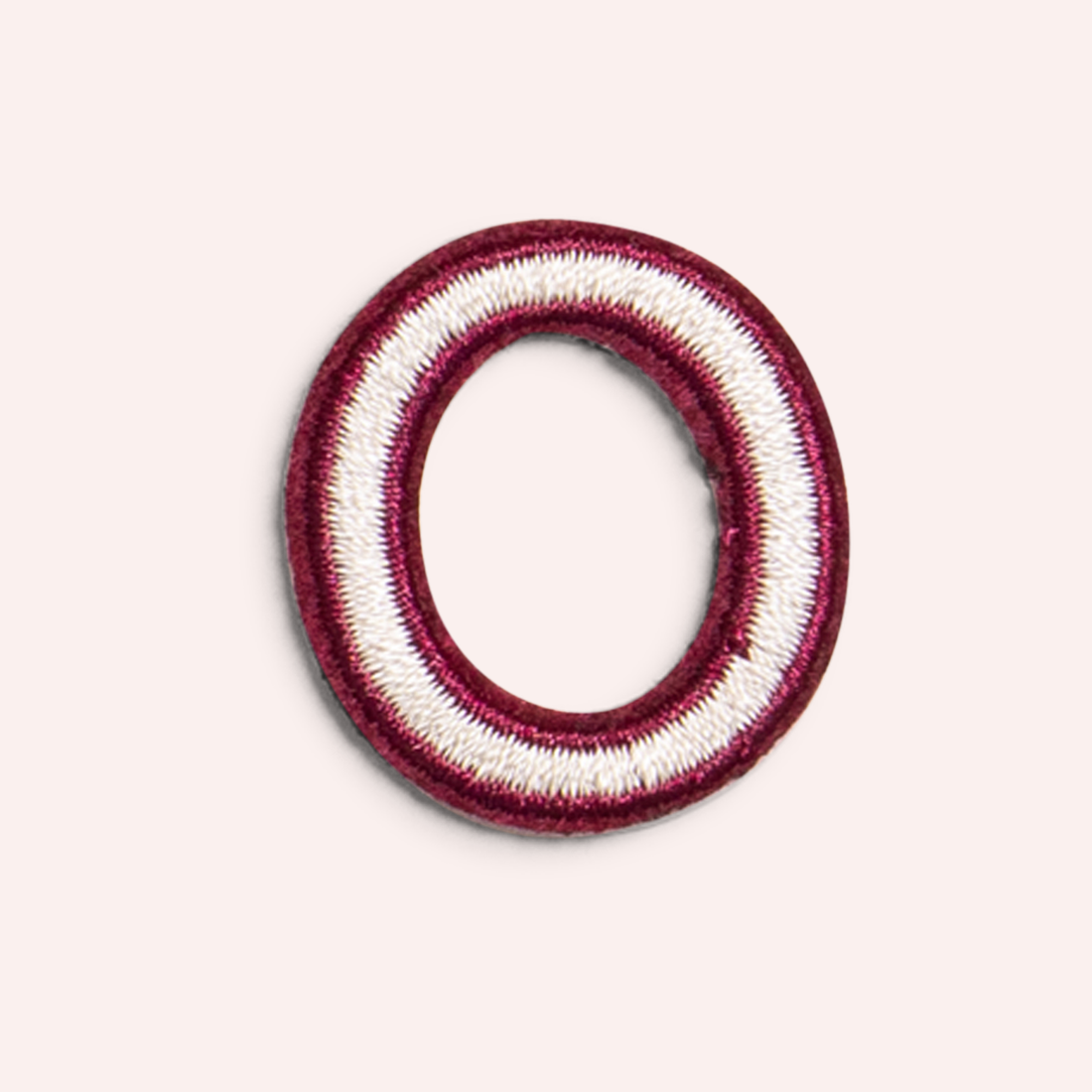 Decorative Iron-On Patch - Oat/Deep Berry
