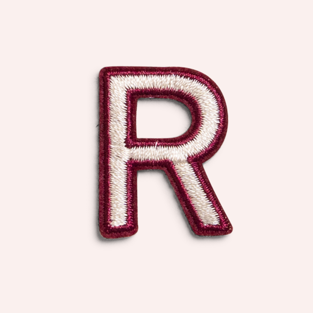 Decorative Iron-On Patch - Oat/Deep Berry