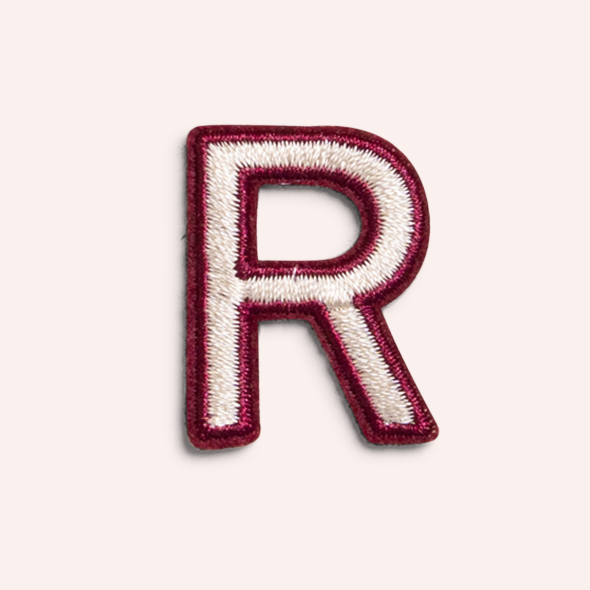 Decorative Iron-On Patch - Oat/Deep Berry
