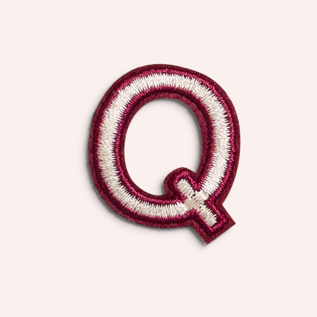 Decorative Iron-On Patch - Oat/Deep Berry