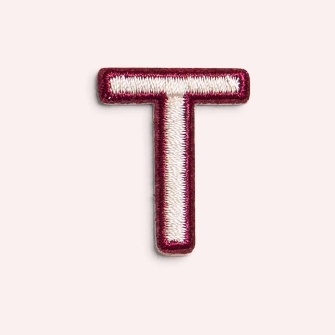 Decorative Iron-On Patch - Oat/Deep Berry