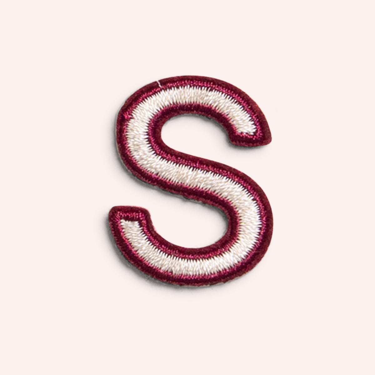 Decorative Iron-On Patch - Oat/Deep Berry