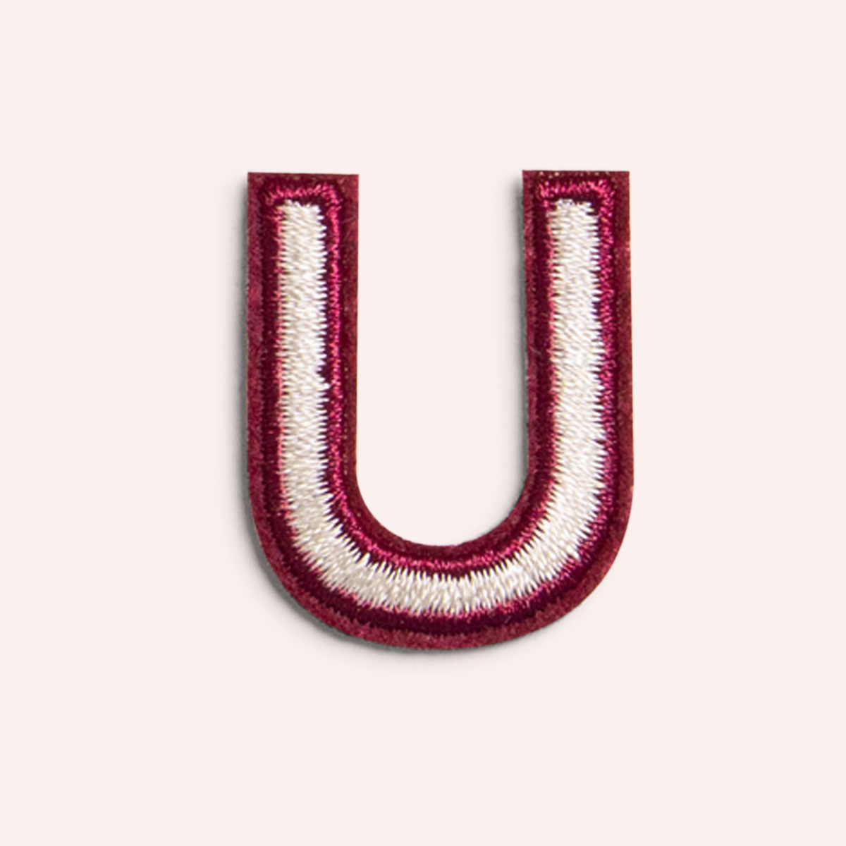Decorative Iron-On Patch - Oat/Deep Berry