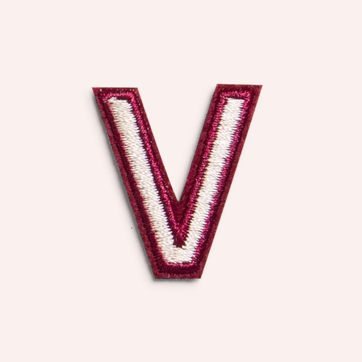 Decorative Iron-On Patch - Oat/Deep Berry